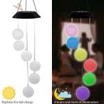 Solar LED Crystal Ball Wind Chime for Gardens