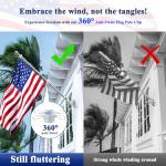 Tangle-Free Stainless Steel Flagpole for Outdoor Flags