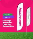 LookOurWay 12ft Feather Flag for Outdoor Events