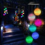 Color Changing Solar Wind Chimes for Outdoors