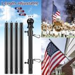 5ft Heavy Duty Tangle-Free Outdoor Flag Pole