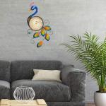 Metal Peacock Thermometer Wall Art for Indoors Outdoors