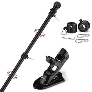 6FT American Flag Pole with Wall Mount Bracket