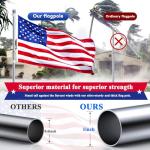 Tangle-Free Stainless Steel Flagpole for Outdoor Flags