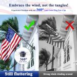 5 FT Tangle-Free Stainless Steel Flag Pole
