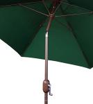 9 ft Bronze Aluminum Outdoor Umbrella with Green Canopy