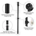 6FT American Flag Pole with Wall Mount Bracket