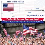 Tangle-Free Stainless Steel Flagpole for Outdoor Flags