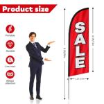 8FT Sale Flag with Pole and Ground Spike