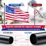 5 FT Tangle-Free Stainless Steel Flag Pole