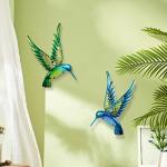 Hummingbird Metal Wall Art - 15 Inch Decor