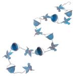 7.9ft Rain Chains with Hummingbird Decor