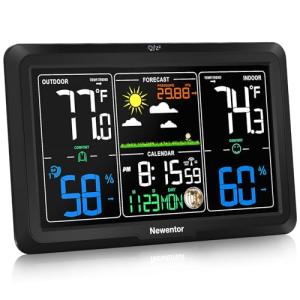 Wireless Indoor Outdoor Weather Station with Clock