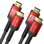 JSAUX 8K HDMI Cable 2.1 - 2 Pack, 6ft