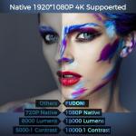 FUDONI 4K Portable WiFi Bluetooth Outdoor Projector