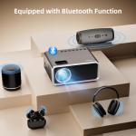 FUDONI 4K WiFi Bluetooth Projector for Home Theater