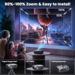 FUDONI 4K Portable WiFi Bluetooth Outdoor Projector