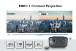 FUSION5 1080p Wireless Bluetooth Movie Projector