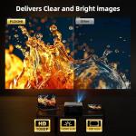 FUDONI 4K WiFi Bluetooth Projector for Home Theater