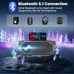 1080P 4K Portable Projector with 5G WiFi