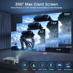 1080P 4K Portable Projector with 5G WiFi