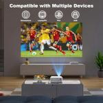 Compact Full HD Mini Projector for Home Use
