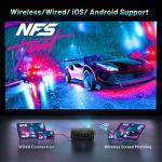 CLOKOWE 10000L 1080P Portable Movie Projector