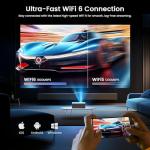 WiFi Outdoor Projector, 1080P, 4K Support, Bluetooth