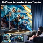 FUDONI 18000L Projector with WiFi and Bluetooth