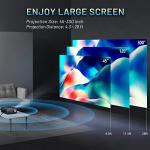 CLOKOWE 10000L 1080P Portable Movie Projector