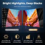 iFFALCON 75-Inch Class U85 Series QD-Mini LED 4K UHD Google Smart TV - QLED, HDR 1000 nits, 7000:1 Contrast, 144Hz Game Mode Pro, 288Hz DLG, Dolby Vision IQ, Dolby Atmos, Slim Unibody (75U85, 2025)