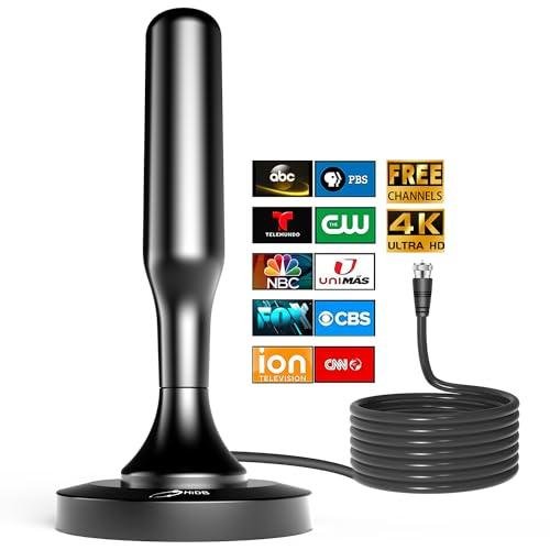 Indoor TV Antenna with Magnetic Base and Long Range