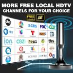 Indoor TV Antenna with Magnetic Base and Long Range