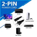 5ft AC Power Cord for TV, PS4, PS5, Xbox