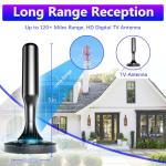 Indoor TV Antenna with Magnetic Base and Long Range