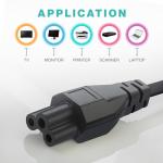 5Ft Universal Laptop Power Cord for Dell, HP, Lenovo