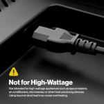 5ft 10A 125V Black 3-Prong AC Power Cord