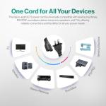 5Ft Polarized 2 Prong Power Cord for TVs & Devices