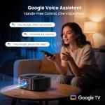 Smart Google TV Projector with Wi-Fi and Bluetooth