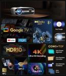 Smart 4K Auto Focus Projector for Daytime Use