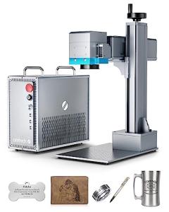 OMTECH 50W Fiber Laser Engraving Machine with Rotary