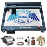 Longer Laser B1 30W Laser Engraver Cutter with Auto Air Assist, Working Speed Up to 600MM/S, Working Area 17.72x17.32 inch, DIY Laser Engraver for Wood and Metal, Paper, Acrylic, Glass, Leather