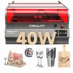 Creality Laser Engraver Falcon2 Pro 40W, Desktop Diode Laser Cutter and Engraver Machine with Enclosure,Smart Camera,Air Assist,Engraving Machine for Wood Acrylic Leather Stone(Laser 40W)