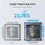 Longer Laser B1 30W Laser Engraver Cutter with Auto Air Assist, Working Speed Up to 600MM/S, Working Area 17.72x17.32 inch, DIY Laser Engraver for Wood and Metal, Paper, Acrylic, Glass, Leather