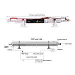 Cloudray 70W Laser Tube 1250mm Dia.55mm for CO2 Cutter Machine & Engraver, Cable Preconnected with Coating,60 Watt CO2 Laser Tube With Metal Head（CR70 60-80W)