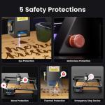 Longer RAY5 20W Laser Engraver with Air Pump and 17.3"x 17.3" Honeycomb Working Table, DIY Laser Engraver for Wood and Metal, Paper, Acrylic, Glass, Leather