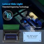 Gluwphy Laser Engraver Machine 10000mW(10W) Enclosed Diode Laser Cutter for Beginner, Class 1 Safety Laser Engraving Machine for Wood, Metal, Acrylic, with Air Assist, Honeycomb, Air Filter, Black