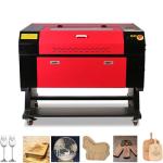 Furvveerr 60W CO2 Laser Engraver, 28" x 20" Laser Cutter Machine with 2-Way Pass Air Assist, Compatible with LightBurn, AutoCAD, Windows, Mac OS, Linux, for Wood Acrylic Fabric More (60W With bracket)