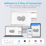 Longer Laser B1 30W Laser Engraver Cutter with Auto Air Assist, Working Speed Up to 600MM/S, Working Area 17.72x17.32 inch, DIY Laser Engraver for Wood and Metal, Paper, Acrylic, Glass, Leather