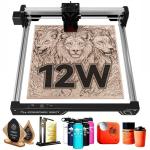 ATOMSTACK Swift 12W Laser Engraver, Swift 12W Laser Cutter, 0.06mm High Accuracy Laser Engraving Machine for Wood and Metal, Dark Acrylic, Glass, Leather